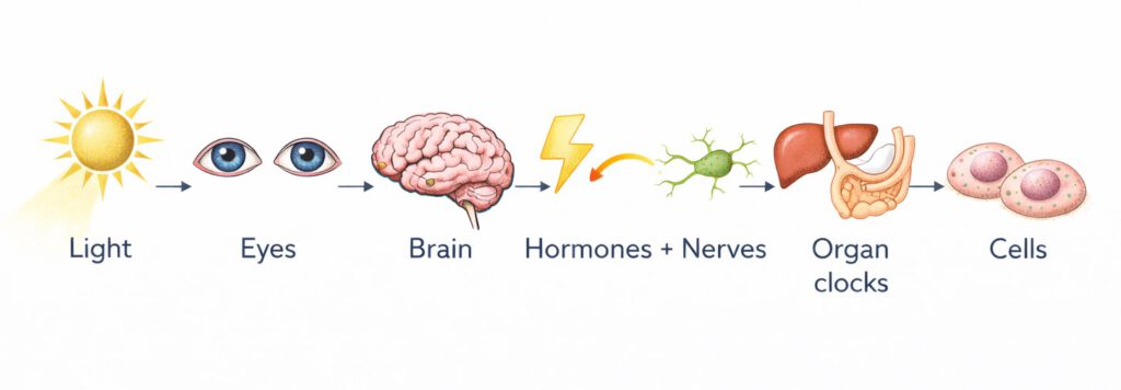 Diagram Light human brain 