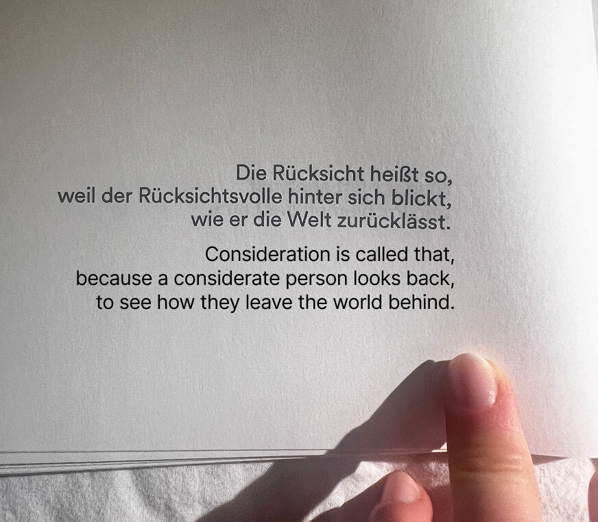 Die Rücksicht. Voices of others